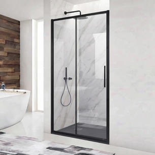 PORTA DOCCIA SCORREVOLE 101 CM TRASPARENTE SERIE DARK