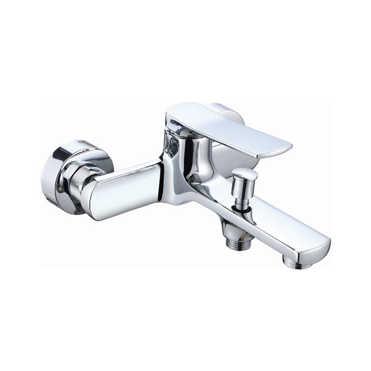 miscelatore vasca cromato completo di kit doccia, flessibile, supporto e doccia multi getto serie lm