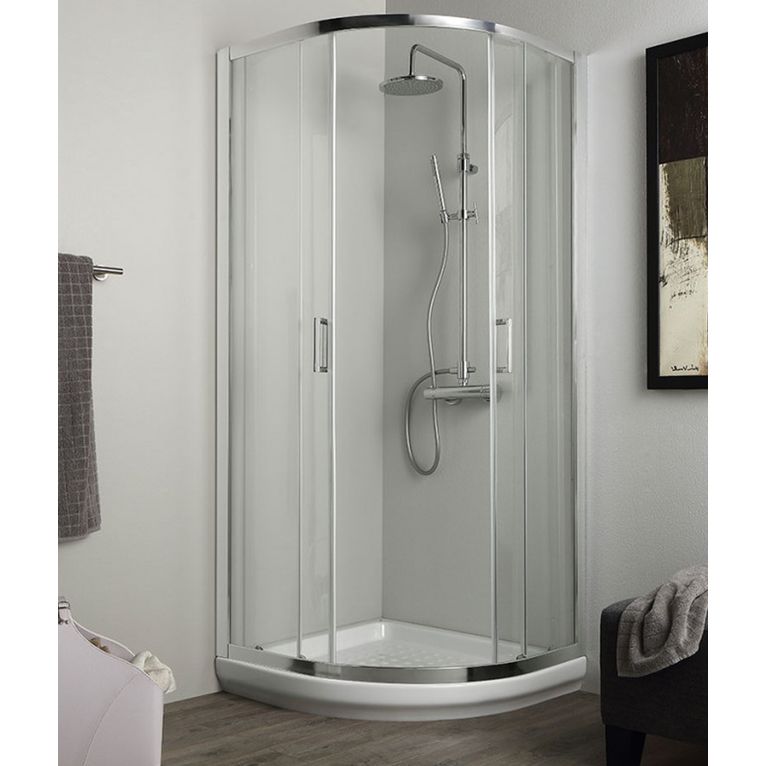  box doccia semicircolare 80x80 cm trasparente serie  s