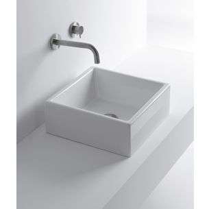 LAVABO D'APPOGGIO 40X40 SENZA PIANO RUBINETTERIA AXA - LAVABI D'ARREDO