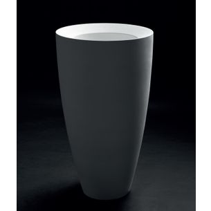 LAVABO FREESTANDING SCARICO SUOLO COMPLETO DI SIFONE E TUBO FLESSIBILE DI SCARICO Ø 46 cm KRACKLITE AXA - DB