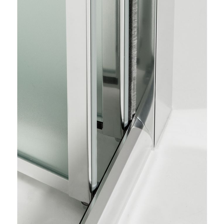 box doccia angolare anta fissa porta soffietto 100x60 cm opaco