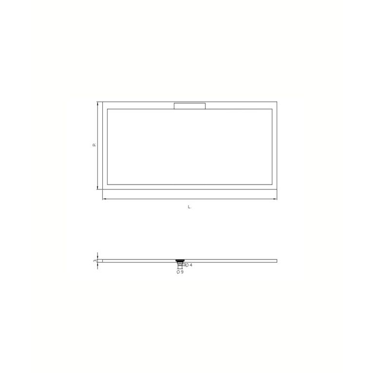 piatto doccia rettangolare in marmo-resina 100x130 cm - tagli
