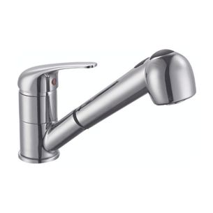 MISCELATORE CUCINA CROMATO CON DOCCIA ESTRAIBILE  COMPLETO DI FLESSIBILI SERIE ALICE