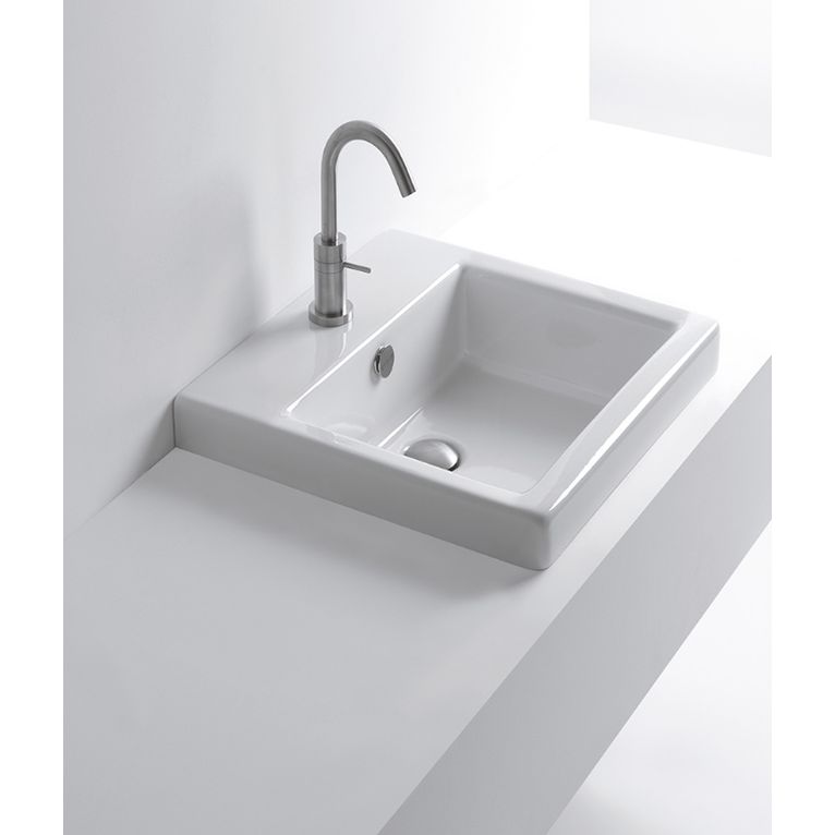 lavabo incasso 48x48 1 foro axa - lavabi d'arredo