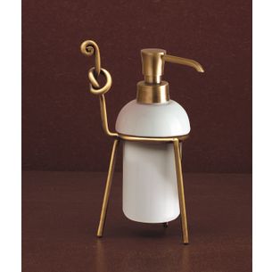 DOSASAPONE DA APPOGGIO BRONZO SATINATO E CERAMICA BIANCO SERIE RETRO' CAPANNOLI