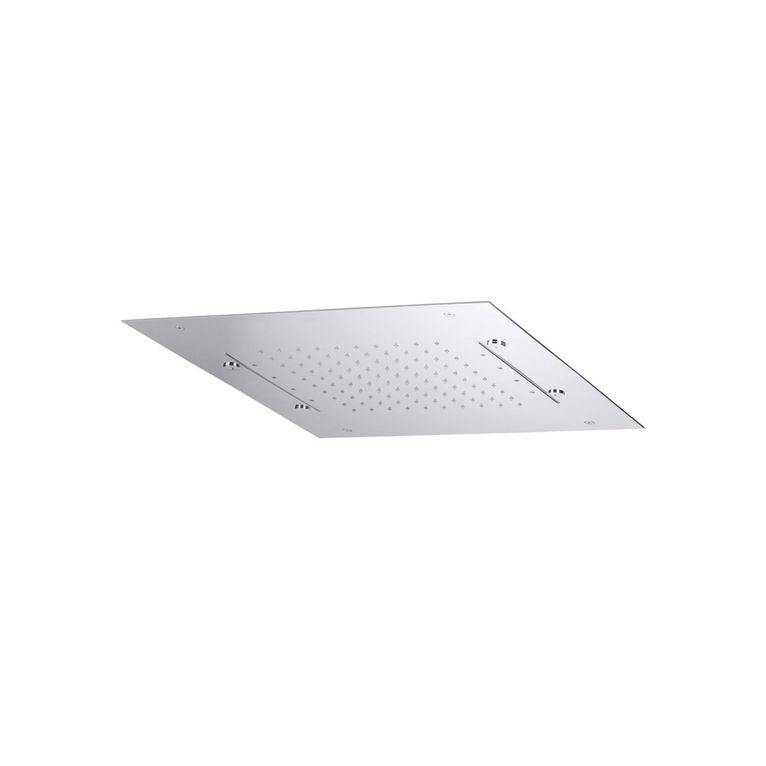 soffione doccia anticalcare a soffitto con effetto pioggia. magic 50x50 - inox 74220
