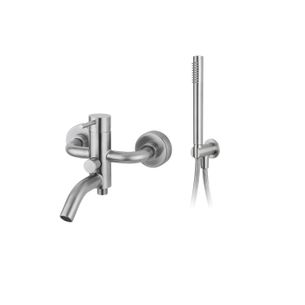 MISCELATORE MONOCOMANDO VASCA INOX 316 IX10 DC CON KIT DOCCIA