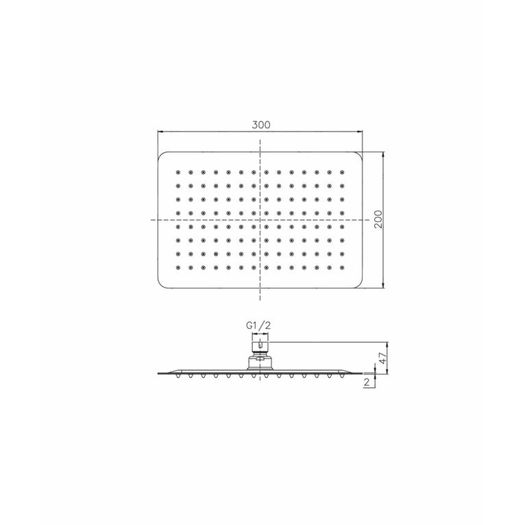 soffione alicante sd2832 in acciaio ultrasottile serie sphera