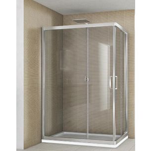 BOX DOCCIA ANGOLARE PORTA SCORREVOLE 70X90 CM OPACO ALTEZZA 190 CM SERIE F