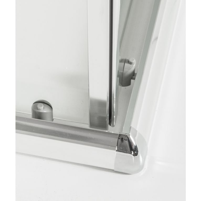 box doccia 3 lati porta scorrevole 70x70x70 cm trasparente