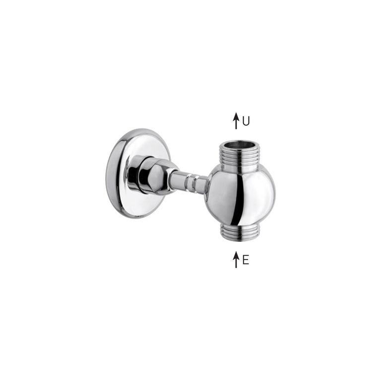 supporto inferiore in ottone per colonne con attacco esterno u 3/4'' -e 1/2'' - 3950