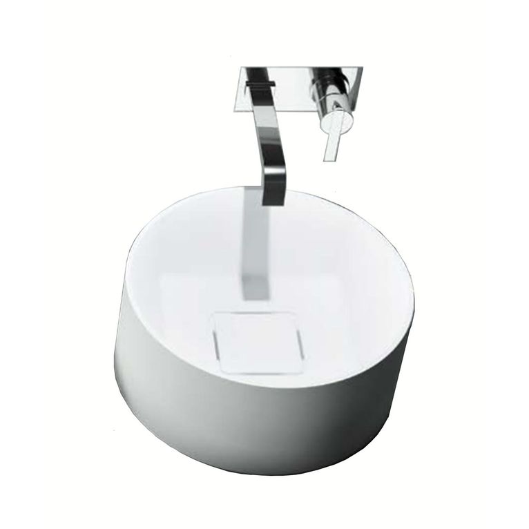 lavabo d'appoggio in luxolid ø 42 cm - c-square