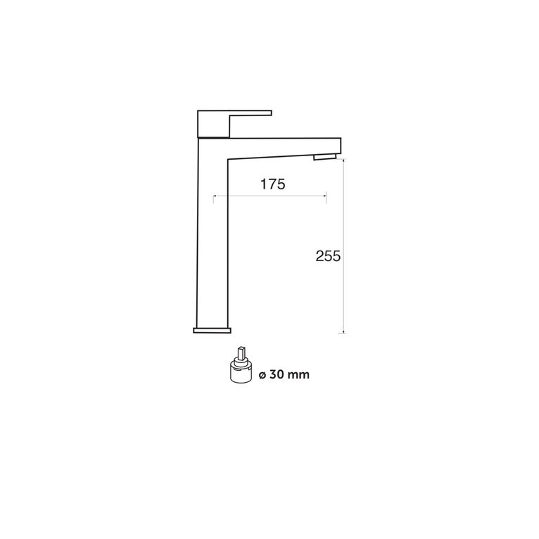miscelatore monocomando lavabo alto con scarico click-clack relax rx21