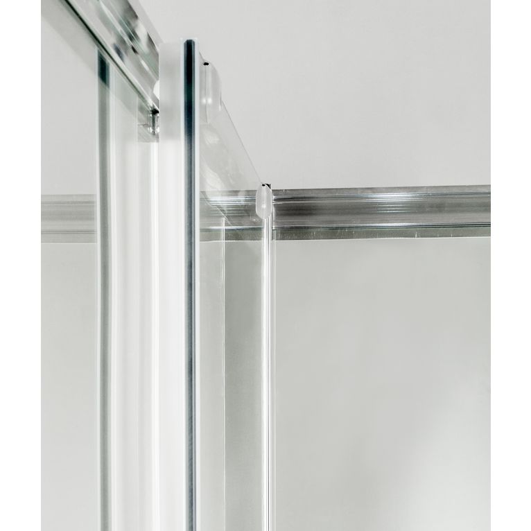 box doccia 85x145 cm angolare anta fissa porta scorrevole trasparente