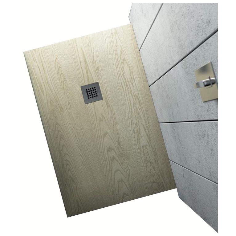piatto doccia rettangolare in marmo-resina 80x180 cm - rocky wood