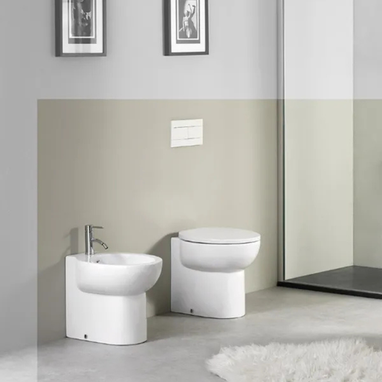 coppia sanitari a terra in ceramica bianco axa - prime
