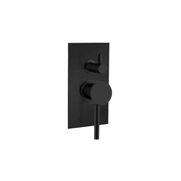 monocomando incasso doccia con deviatorie a 3 uscite nero opaco minimal mn41/3