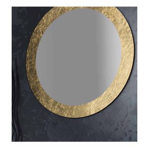 SPECCHIO CON CORNICE IN FOGLIA SILVER ROTONDO 70 CM ART 1065-C SERIE LA PROGETTO