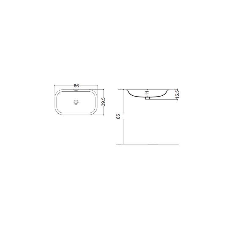 lavabo sottopiano 65.5x39.5 axa - ciotola