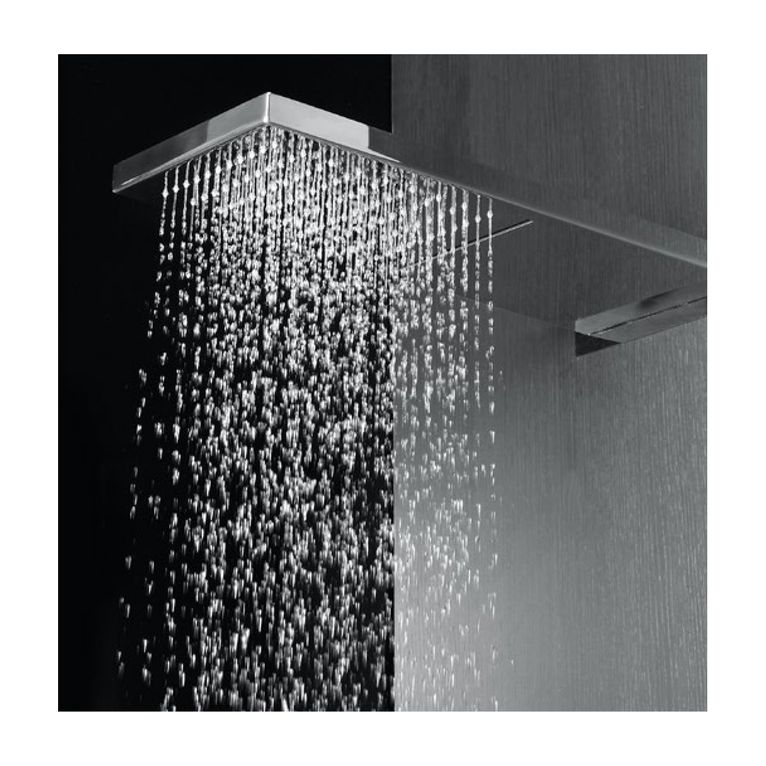 pacchetto doccia completo con soffione doccia rettangolare con cascata,mix incasso e kit doccia con supporto - serie 500 classic
