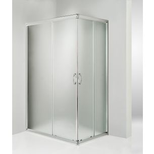 BOX DOCCIA ANGOLARE PORTA SCORREVOLE 80X110 CM OPACO SERIE N