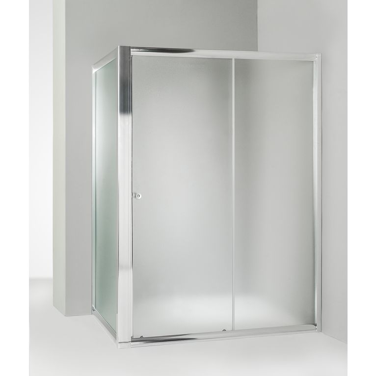 box doccia angolare anta fissa porta scorrevole 80x150 cm opaco