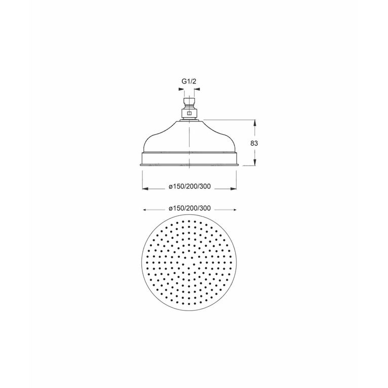 soffione lord ac sd4105 in ottone ispezionabile serie sphera