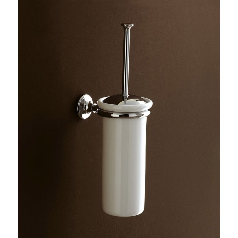 scopino da parete cromo e ceramica bianco serie area capannoli