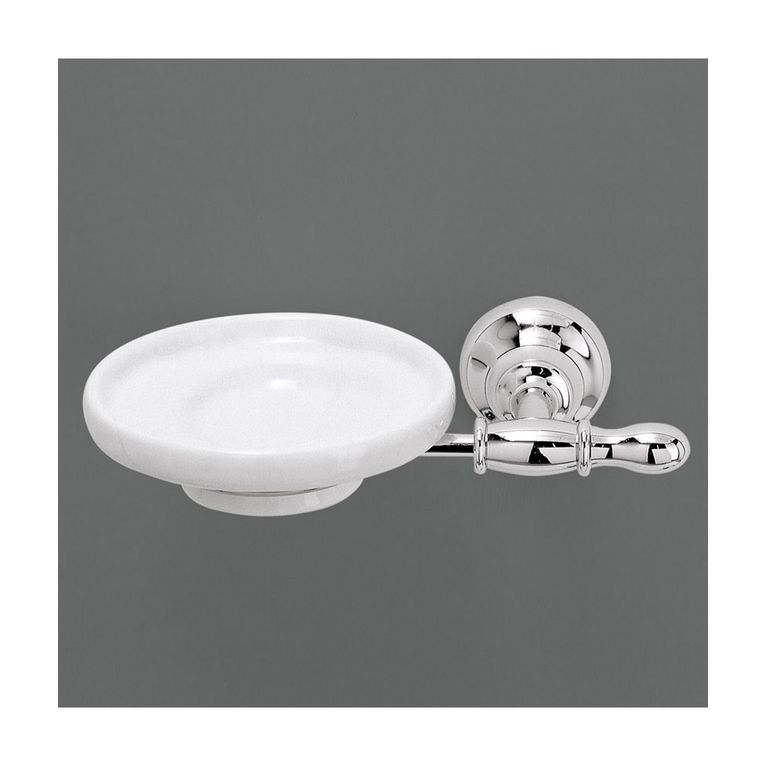 portasapone singolo cromo e ceramica bianco linea serie900 capannoli