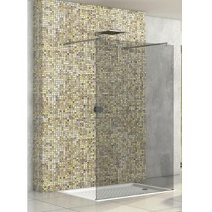 PARETE DOCCIA WALK IN 120X200h CM CRISTALLO 8MM TRASPARENTE - 2 BRANCETTI -V2