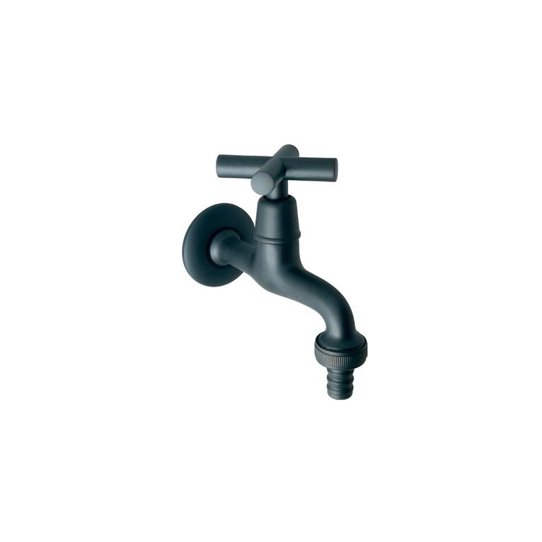 rubinetto con portagomma nero opaco - vk design