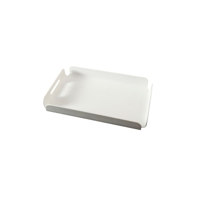 vassoio portaoggetti in corian bianco art. bend 46.34 serie la progetto