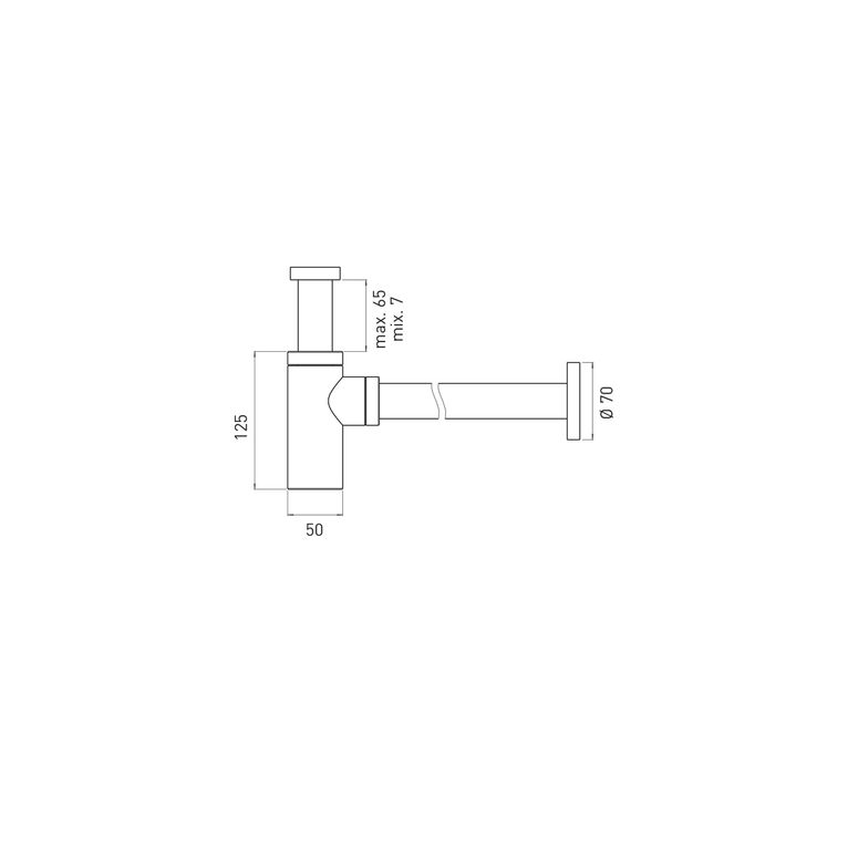sifone minimalista 1'' 1/4 inox 316 ix1290
