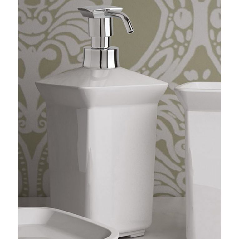 dosasapone da appoggio cromo e ceramica nero serie gotica capannoli