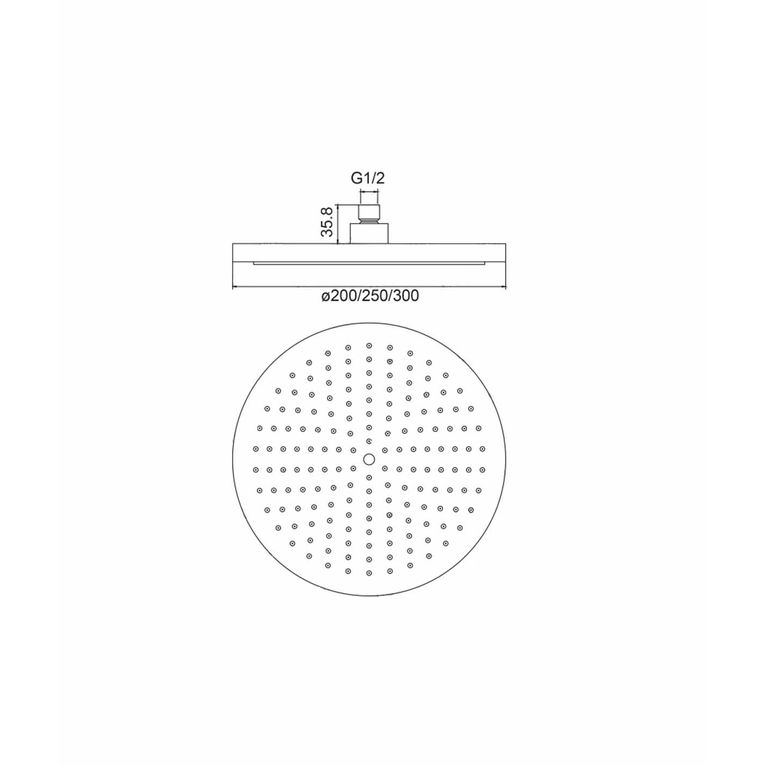 soffione chelsea sd3925 in abs serie sphera