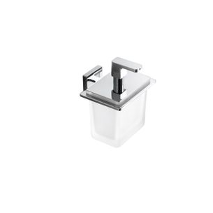 DOSASAPONE CROMO E VETRO SATINATO SERIE FLAT CAPANNOLI  
