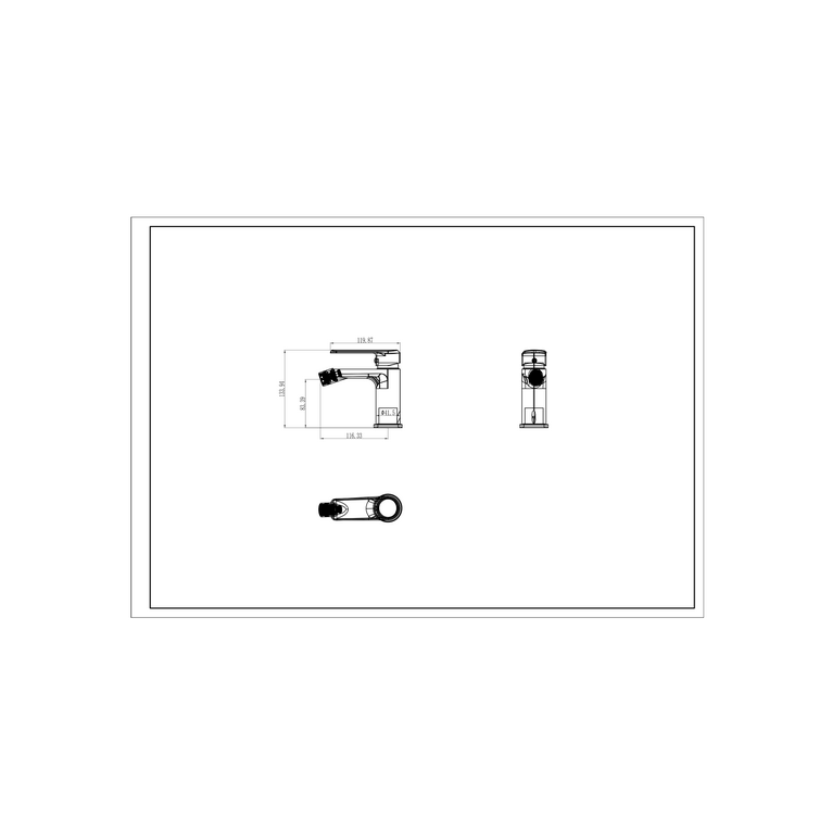 miscelatore bidet cromato con piletta pop up 1" 1/4 e flessibili serie hh