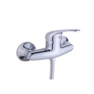 MISCELATORE ESTERNO DOCCIA CROMATO COMPLETO KIT DOCCIA, FLESSIBILE, SUPPORTO E DOCCIA MULTI GETTO SERIE ALICE