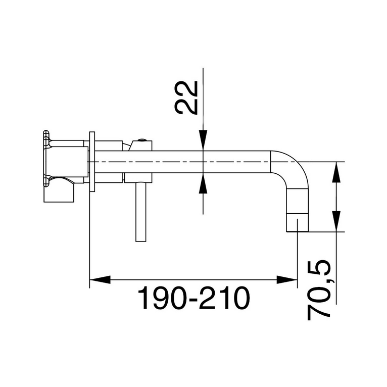 miscelatore lavabo incasso cromato completo di piletta click clack 1" 1/4 serie hh