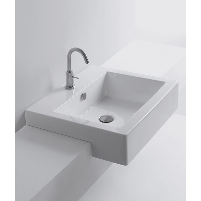 lavabo semincasso 48x48 monoforo axa - lavabi d'arredo