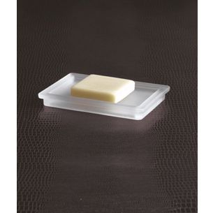 PORTASAPONE DA APPOGGIO VETRO SATINATO SERIE FLAT CAPANNOLI 