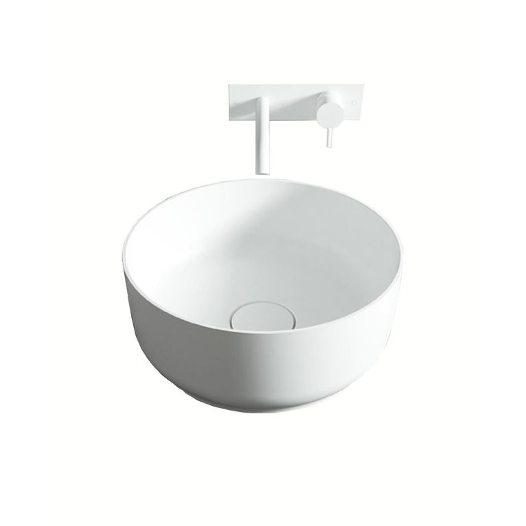 lavabo d'appoggio in luxolid ø 42 cm - horizon circle