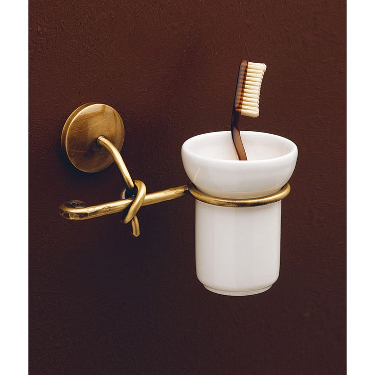 porta spazzolini bronzo satinato serie retro' capannoli