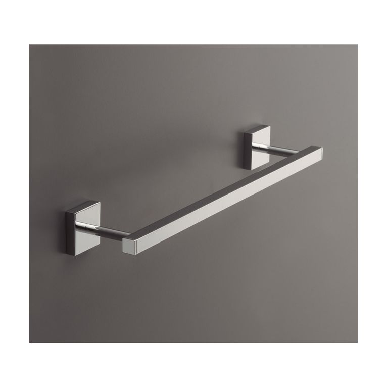 porta asciugamani cromo 50 cm serie quadrica capannoli
