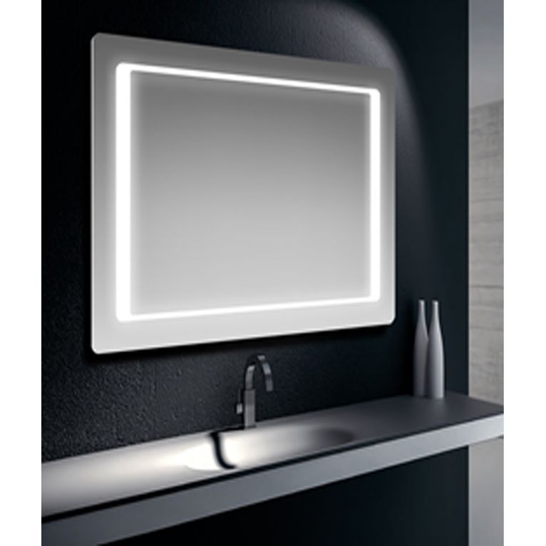 specchiera filo lucido 70x100 cm retroilluminato strip led