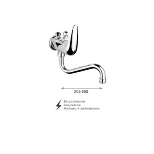 MISCELATORE MONOCOMANDO CUCINA SOTTOBOILER FUSION70 SB BP - BASSA PRESSIONE