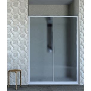 PORTA DOCCIA SCORREVOLE 120 CM OPACO BIANCO 