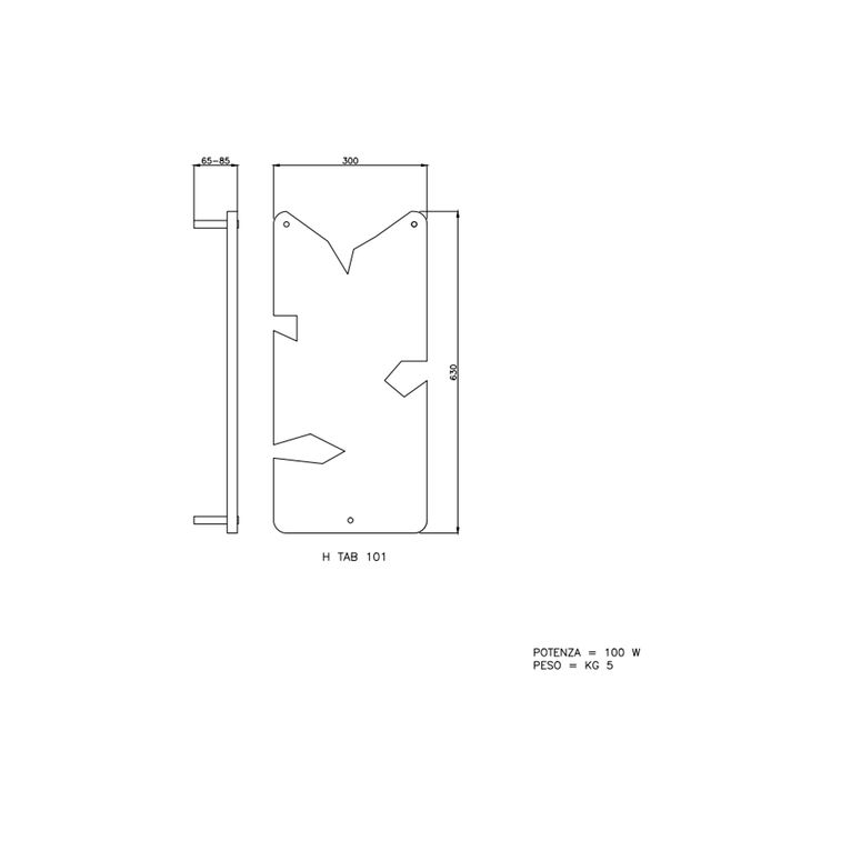 termoarredo scaldasalvietta elettrico a muro hom - h tab 101