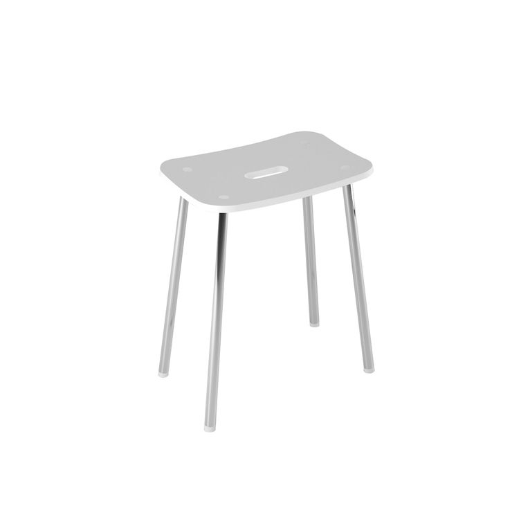 sgabello in corian bianco art. bend 21.34 serie la progetto